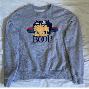Gray Betty Boop Women's Sweater